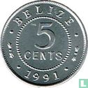 Belize 5 cents 1991 - Image 1