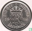 United Kingdom 6 pence 1948 - Image 1