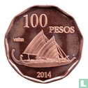Easter Island 100 Pesos 2014 (Copper Plated Brass) - Afbeelding 1