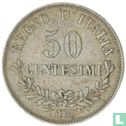 Italien 50 Centesimi 1863 (M - ohne gekrönte Wappen) - Bild 2
