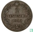 Italy 2 centesimi 1900 (straight centrally placed last 0) - Image 1
