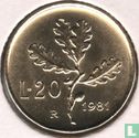 Italy 20 lire 1981 - Image 1