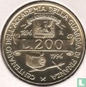 Italien 200 Lire 1996 "100th anniversary Academy of the financial police" - Bild 1
