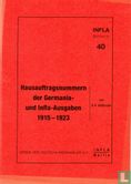 Hausauftragsnummern der Germania- und Infla-Ausgaben 1915-1923 - Afbeelding 1