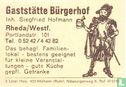Gaststätte Bergerhof - Siegfried Hofmann - Image 1