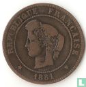 Frankrijk 5 centimes 1881 - Afbeelding 1