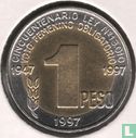 Argentina 1 peso 1997 "50th anniversary of women's suffrage" - Image 1