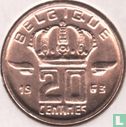 België 20 centimes 1963 - Afbeelding 1