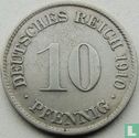Empire allemand 10 pfennig 1910 (D) - Image 1