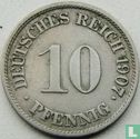 Duitse Rijk 10 pfennig 1907 (J) - Afbeelding 1