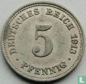 Duitse Rijk 5 pfennig 1913 (D) - Afbeelding 1