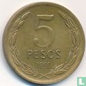 Chili 5 pesos 1990 (type 2) - Image 1