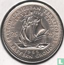 Territoires britanniques des Caraïbes 25 cents 1965 - Image 1