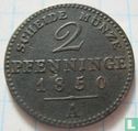 Prusse 2 pfenninge 1850