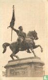 Brussel - Koningsplein Standbeeld van Godfried van Bouillon door den beeldhouwer Simonis - Afbeelding 1