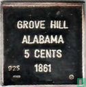Grove hill Alabama 5 cents 1861 - Afbeelding 2