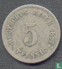 German Empire 5 pfennig 1897 (G) - Image 1