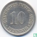 Duitse Rijk 10 pfennig 1909 (F) - Afbeelding 1