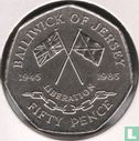 Jersey 50 pence 1985 "40th anniversary of the Liberation of Jersey" - Afbeelding 2