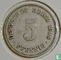 Empire allemand 5 pfennig 1908 (A) - Image 1