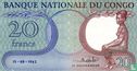 Congo 20 Francs 1962 - Afbeelding 1