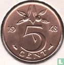 Netherlands 5 cent 1948 - Image 1