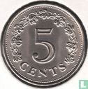 Malta 5 cents 1972
