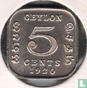 Ceylon 5 cents 1920 - Afbeelding 1