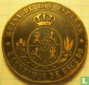 Spanje 5 centimos de escudo 1867 (7-puntige ster) - Afbeelding 2