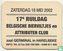Kasteel bier Ingelmunster /17ème Ruildag Belgische Bierviltjes en Attributen Club 2002 - Afbeelding 2