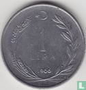 Turkije 1 lira 1966 (misslag) - Afbeelding 1