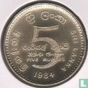 Sri Lanka 5 rupees 1984 - Afbeelding 1