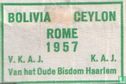 Bolivia Ceylon Rome 1957 - Afbeelding 1