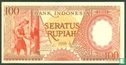 Indonésie 100 Rupiah 1958 - Image 1