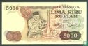 Indonésie 5.000 Rupiah 1980 - Image 1