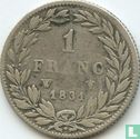 Frankrijk 1 franc 1831 (W) - Afbeelding 1