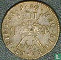Ierland 1 shilling 1689 (Aug t) - Afbeelding 1