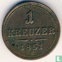 Oostenrijk 1 kreuzer 1851 (E) - Afbeelding 1