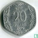 Inde 20 paise 1990 (Hyderabad) - Image 1