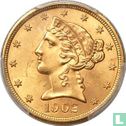 États-Unis 5 dollars 1902 (sans S) - Image 1
