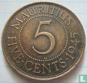 Mauritius 5 cent 1945 - Afbeelding 1