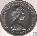 Falkland Islands 50 pence 1981 "Royal Wedding of Prince Charles and Lady Diana" - Image 2