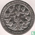 Man 1 crown 1987 "Bicentenary of United States Constitution" - Afbeelding 2