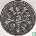 Cookeilanden 1 dollar 1986 "60th Birthday of Queen Elizabeth II" - Afbeelding 2