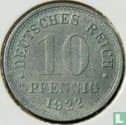 Empire allemand 10 pfennig 1922 (sans marque d'atelier) - Image 1