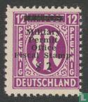Military Permit Office Fiscal Stamp $2 on 12 pfennig - Image 1