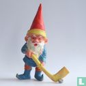 Gnome with ice hockey stick - Image 1