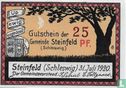 Steinfeld, Gemeinde - 25 Pfennig (3) 1920 - Image 2