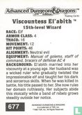 Viscountess El'abith - 15th-level Wizard - Afbeelding 2