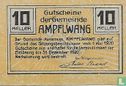 Ampflwang 10 Heller 1920 - Image 2